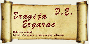 Dragija Ergarac vizit kartica